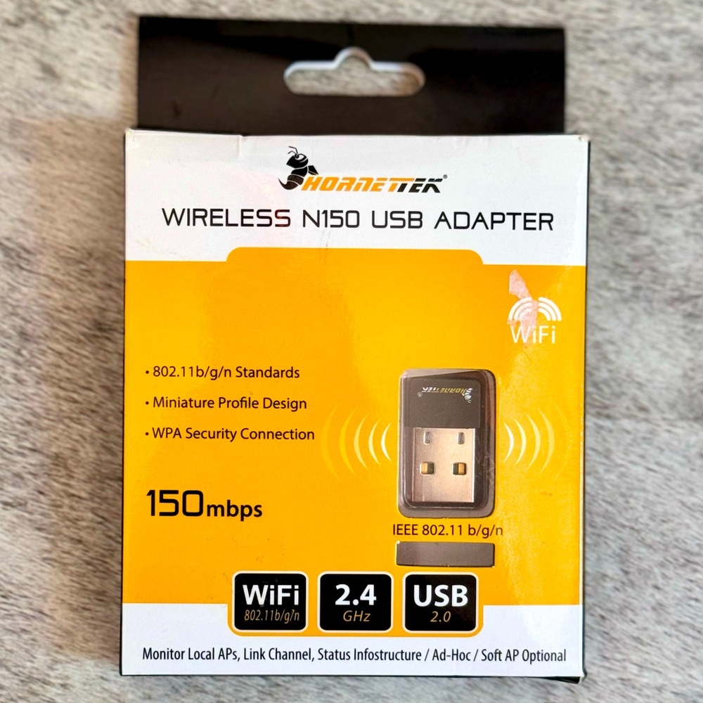 HORNETTEK Mini Wireless N150 USB Adapter - NWT - Picture 4 of 7